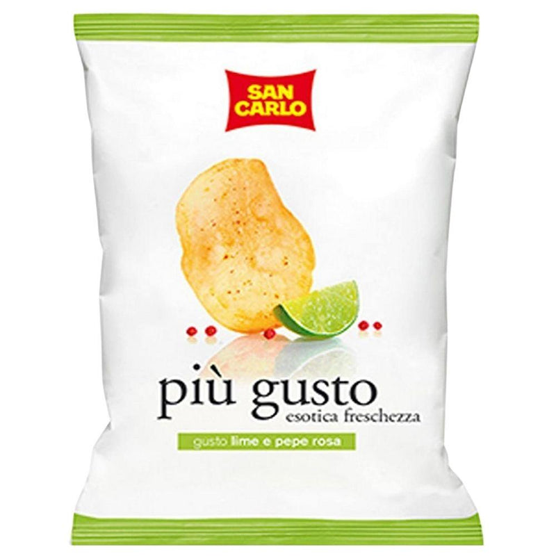 San Carlo Lime e Pepe Rosa, patatine al lime e pepe rosa da 50g