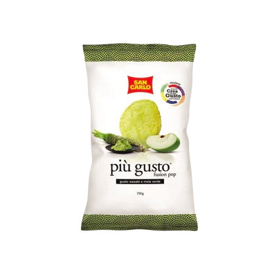 Confezione di patatine San Carlo Wasabi e Mela Verde da 150g