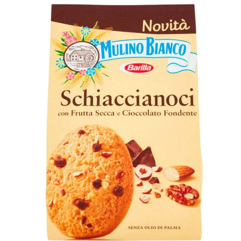 Confezione da 300g di biscotti con noci e cioccolato Schiaccianoci Mulino Bianco