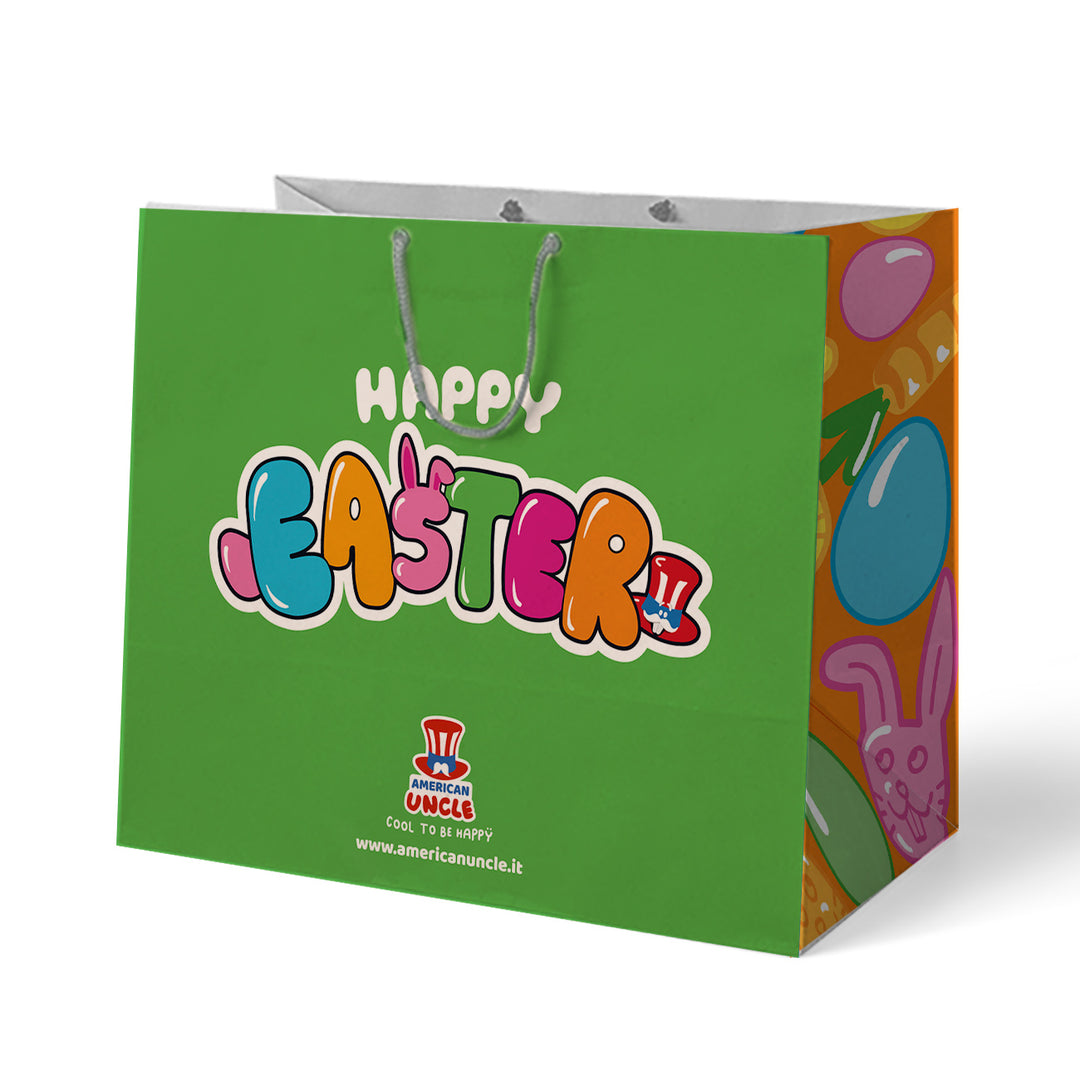 Sac cadeau de Pâques “Joyeuses Pâques” (vide), idéal pour contenir 40 produits 