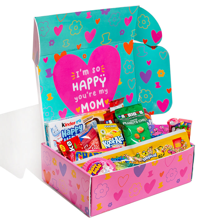 Snack Box - Super Mom Edition, boîte surprise de 20 snack douceurs, salées et boissons 