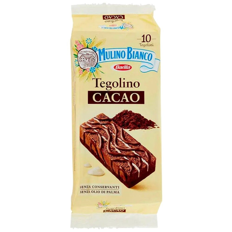 Tegolino Mulino Bianco, goûters fourrés à la crème de cacao de 350g