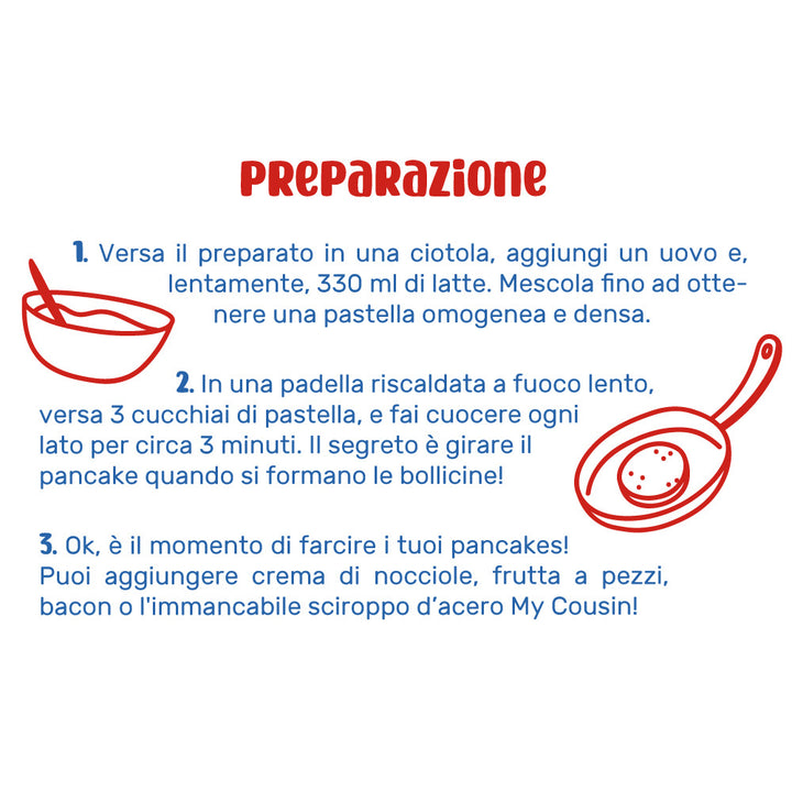 6x American Uncle Préparation pour pancakes, 6 préparations pour 10 pancakes chacune de 250g 